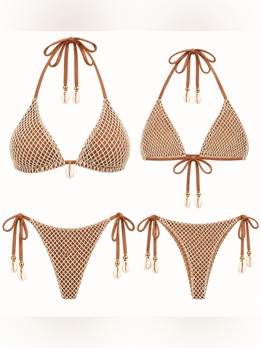 ZAFUL Crochet Multiway Bikini Set